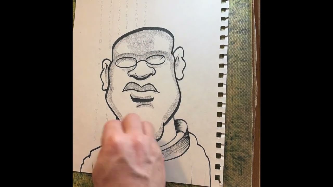 Laurence Fishburne Caricature Drawing Timelapse 