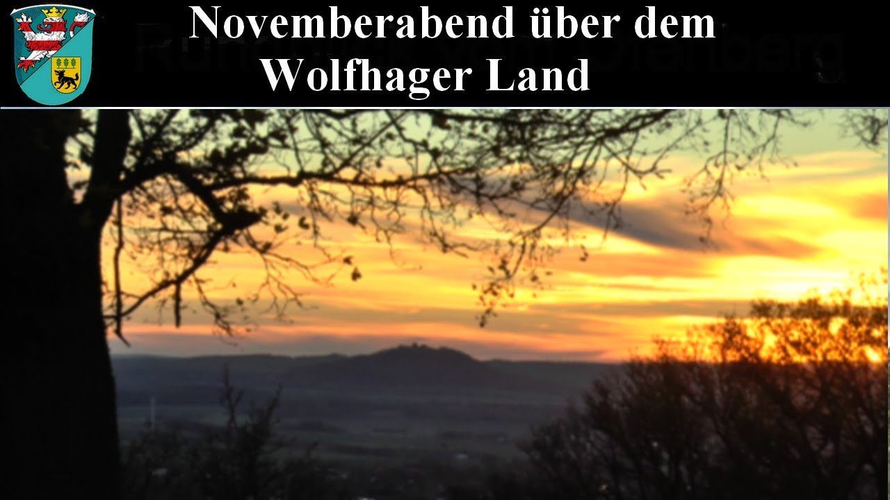 Novemberabend über dem Wolfhager Land.