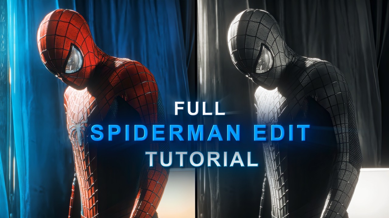 full spiderman trend edit tutorial on alight motion (+preset)