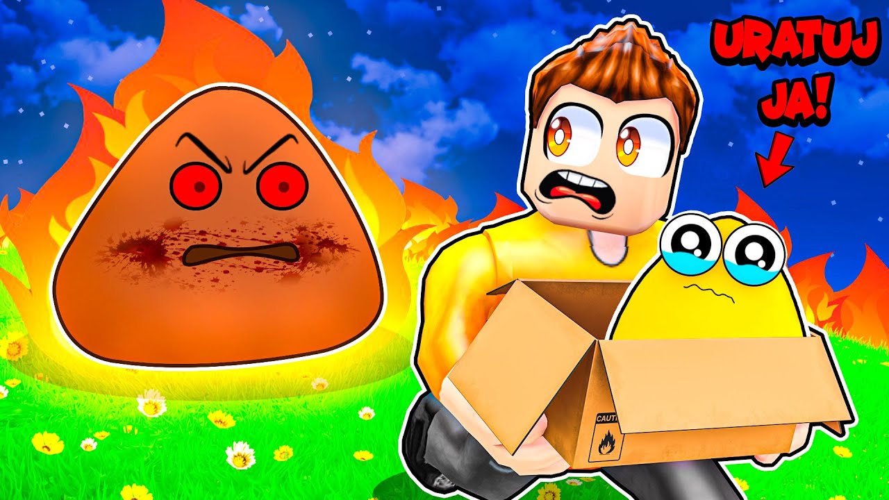 RATUJE POULINE PRZED ZŁYM POU o 3 W NOCY w ROBLOX!