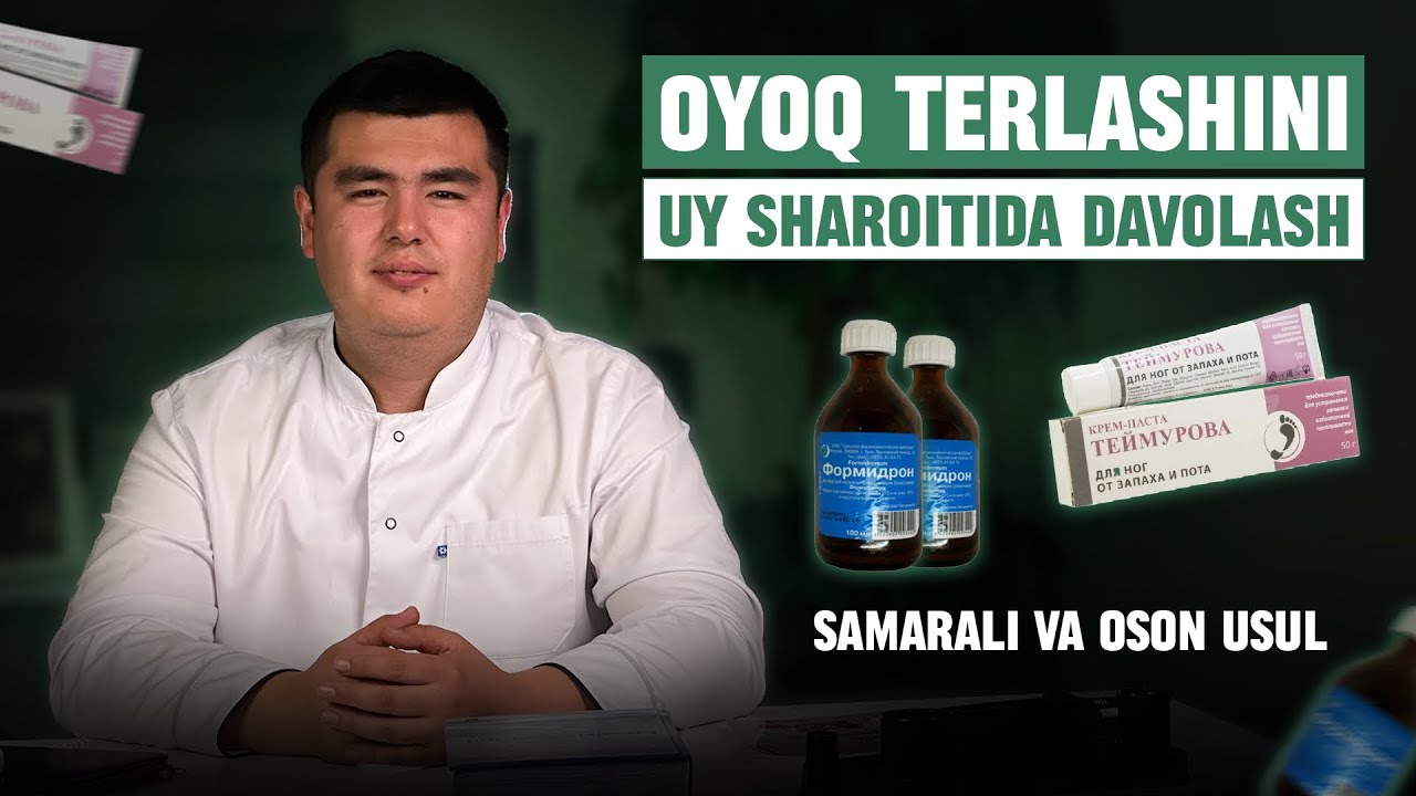 OYOQ TERLASHINI UY SHAROITIDA DAVOLASH | Samarali usul.