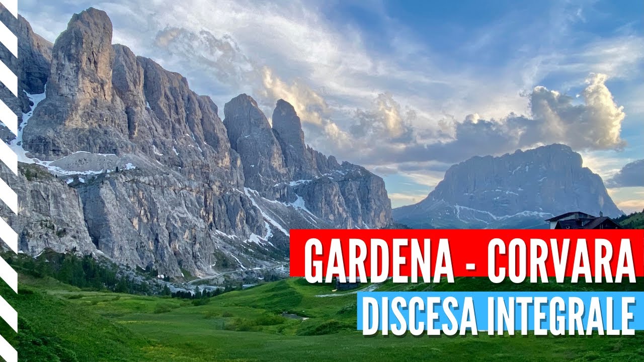 Roadbike descent from Passo Gardena towards Corvara in Alta Badia · Dolomites · Sellaronda