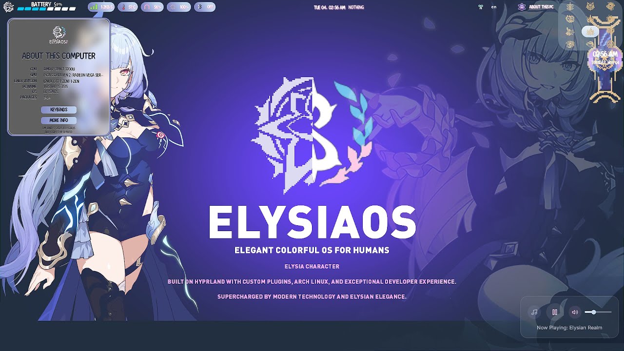 Exploring ElysiaOS | New distro HYPERLAND / ARCH