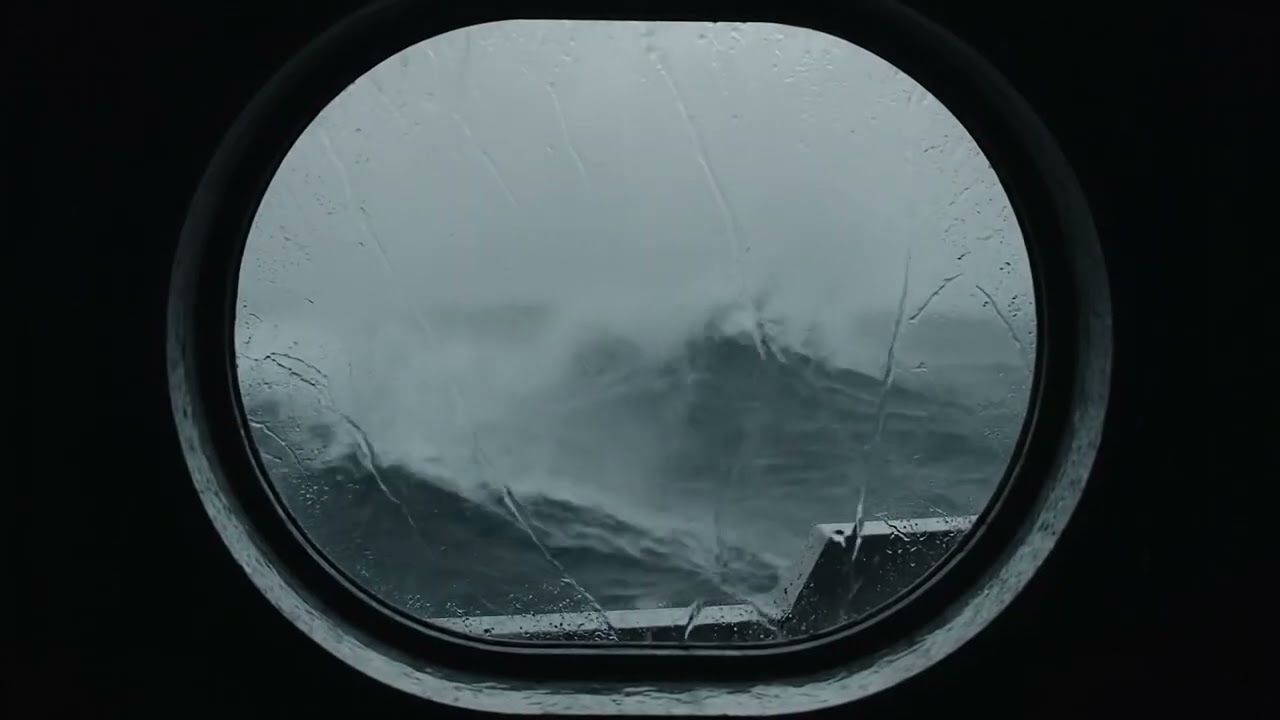 8 Hours Inside a Fishing Boat During a Storm 🌊 Rain, Waves and Thunder Sounds