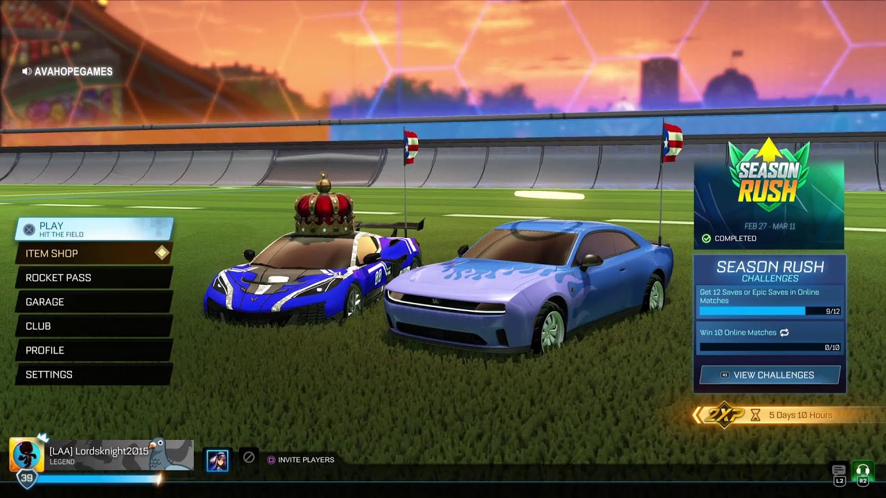 Streaming Rocket league with my cuz