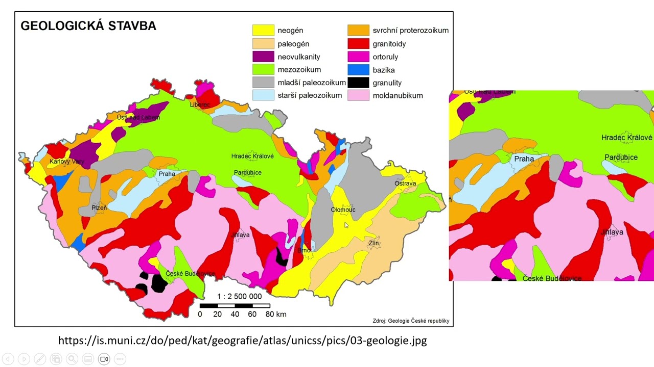 Geologick&aacute; mapa Česk&eacute; republiky