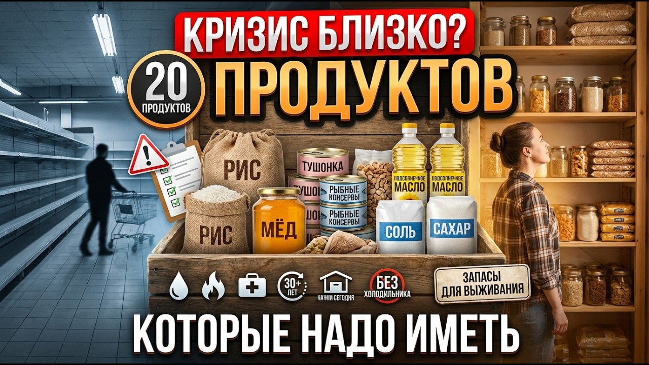 ЗАПАСЫ На Чёрный День: 20 Продуктов Которые Надо Иметь ВСЕГДА