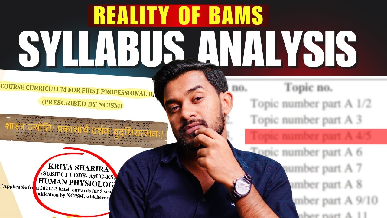 BAMS SYLLABUS ANALYSIS | 1st Proff BAMS | Chalk Talk | Farman Khan