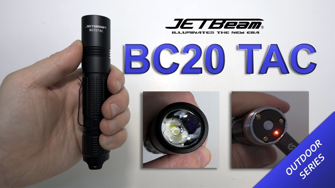 JETBeam BC20 TAC - Type-C rechargeable 1100 lumens flashlight