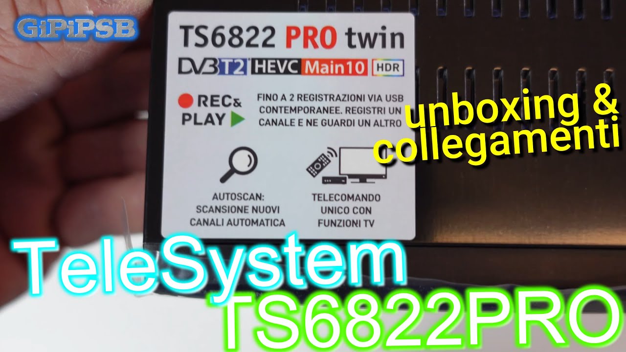 TeleSystem TS6822PRO Decoder Digitale Terrestre DVB-T2 - unboxing & collegamenti