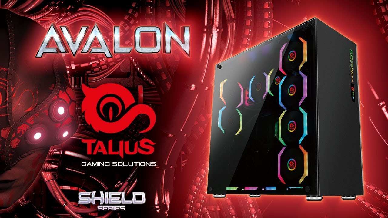 👽 Talius #caja E-Atx #gaming Avalon cristal templado  - 4fan USB 3.0  👽
