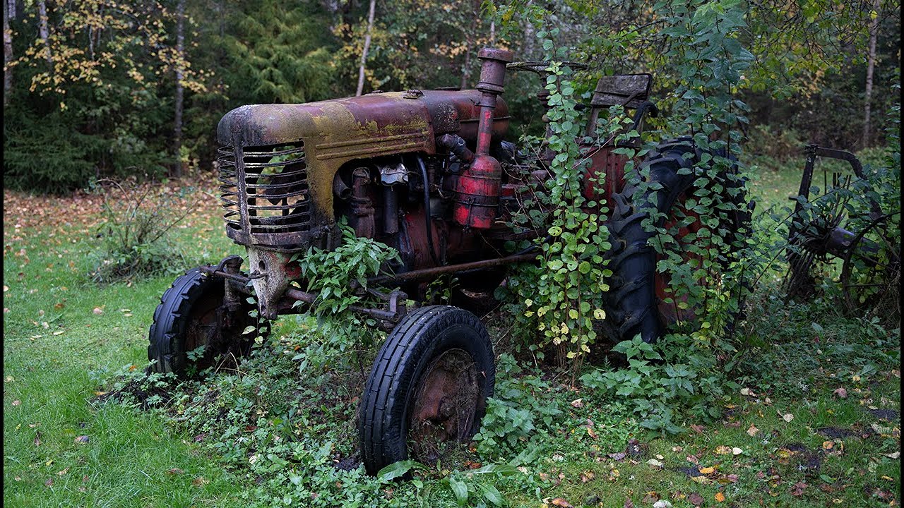Starting 1 Cylinder Diesel Tractor DT-14 After 15 Years + Test Drive