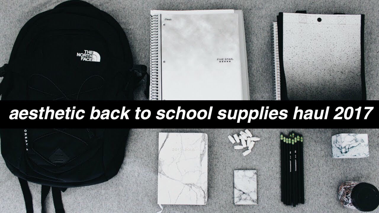 aesthetic back to school supplies haul 2017