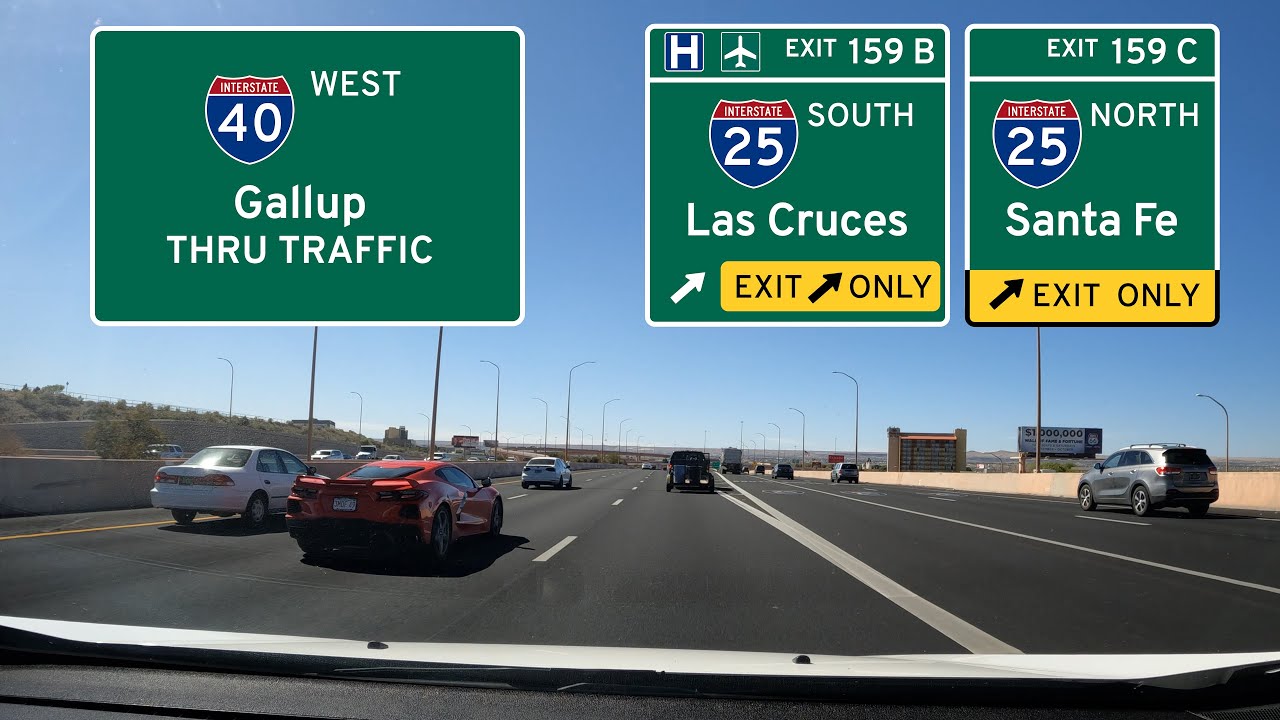 I-40 West through Albuquerque from Carnuel to Atrisco Vista