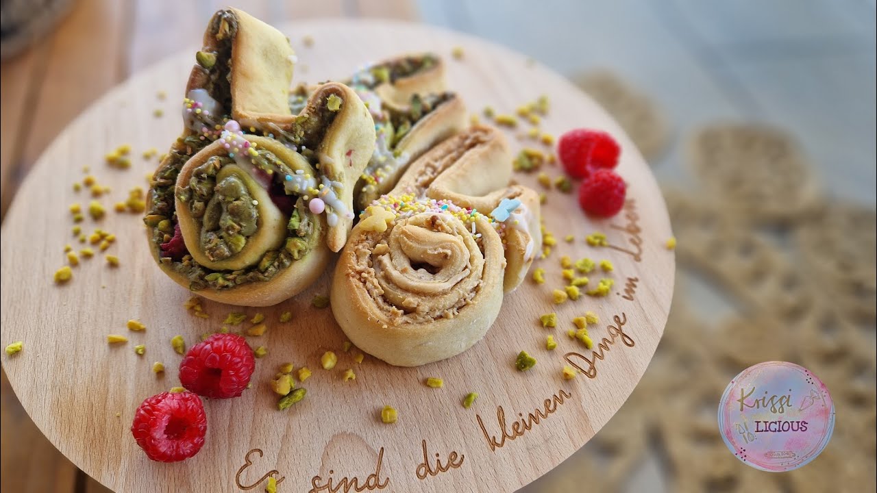Süße Oster-Hasis || fluffiges Hefegebäck || mit Pistazie oder Haselnussfüllung