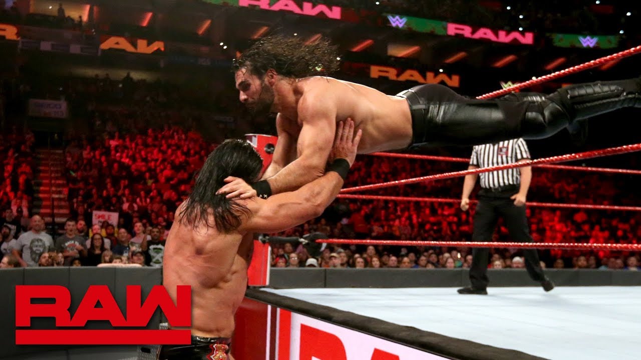 Сет Роллинс против Дрю Макинтайра — отборочный матч на Кубок мира WWE: Raw, 15 октября 2018 г.
