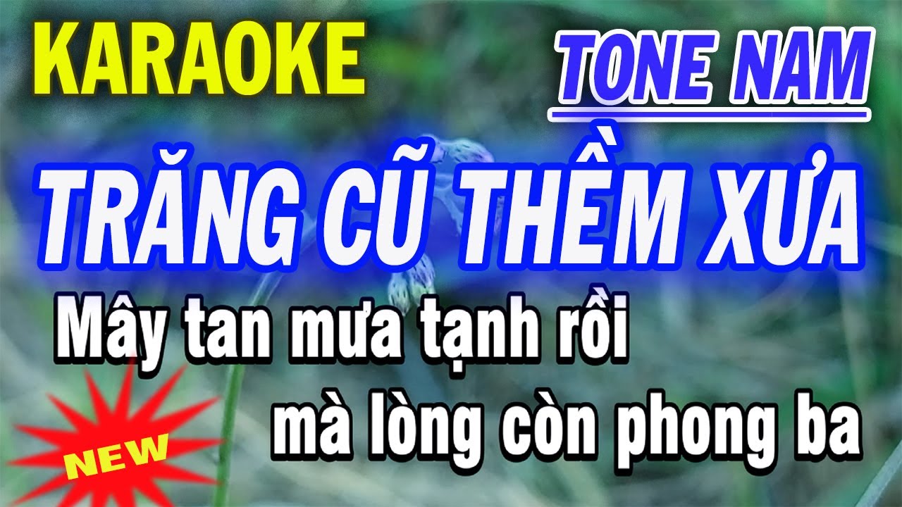 Karaoke Trăng Cũ Thềm Xưa - Tone Nam - ST Nguyễn An Nhiên
