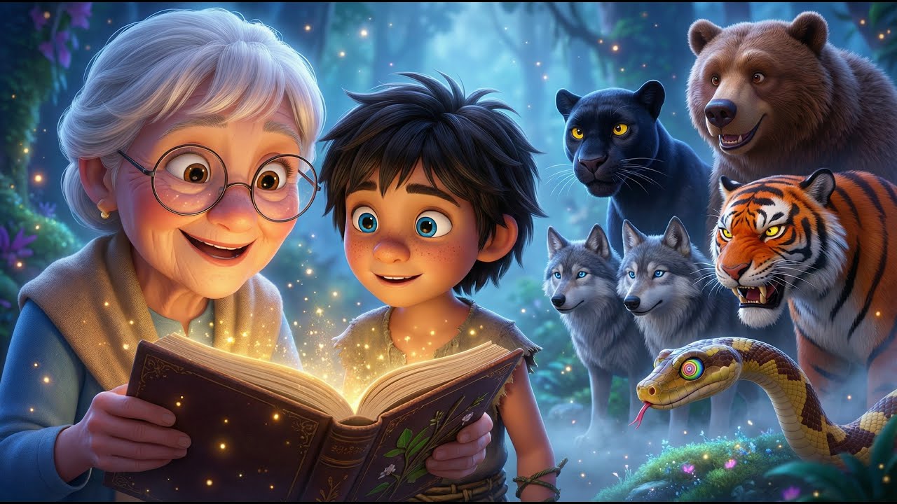 El Libro de la Selva 🐻🌿 Cuento para Dormir con Abuelita Mágica ✨ Mowgli y sus Amigos