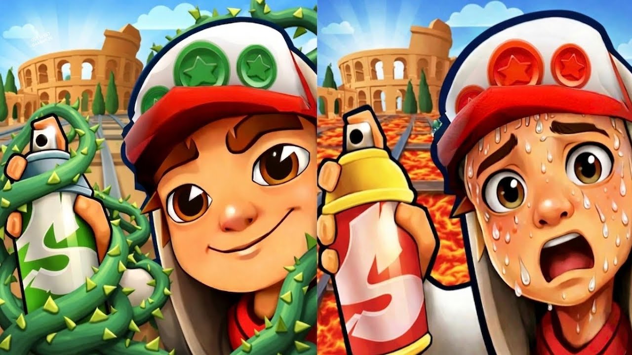 Subway surfers Teamtakeover : Plant invasion 🆚 Floor is lava Map Comparison 