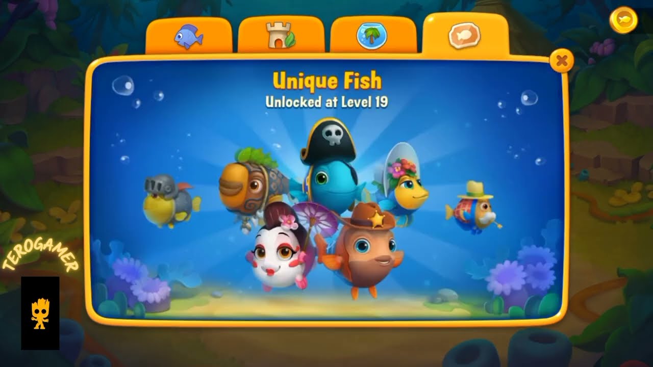 Bermain ikan di aquarium/kolam (fishdom gameplay)
