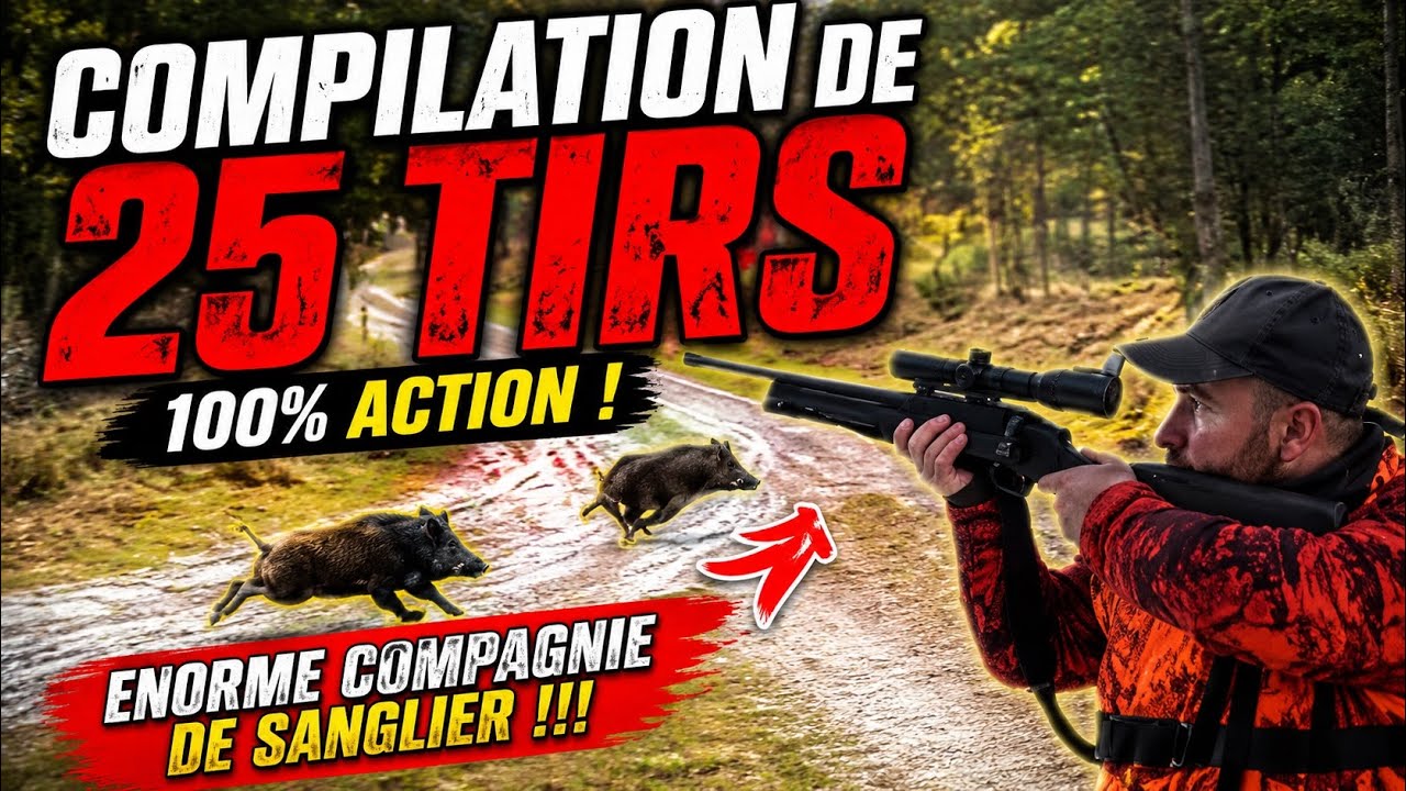 Compilation de 25 tirs-100% ACTION//Amazing Hunting 25 Kill Shots//Zusammenstellung von 25 Schussen