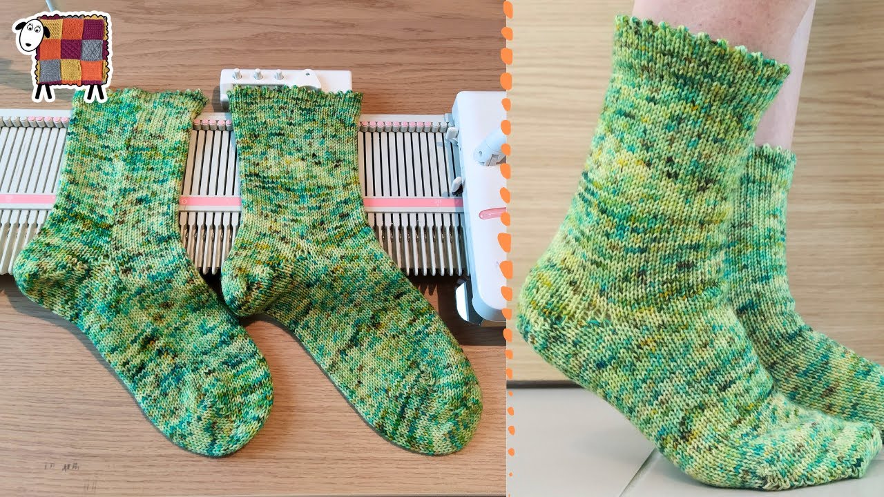 Mes premières chaussettes à la machine à tricoter | Tutoriel pas à pas | LK150