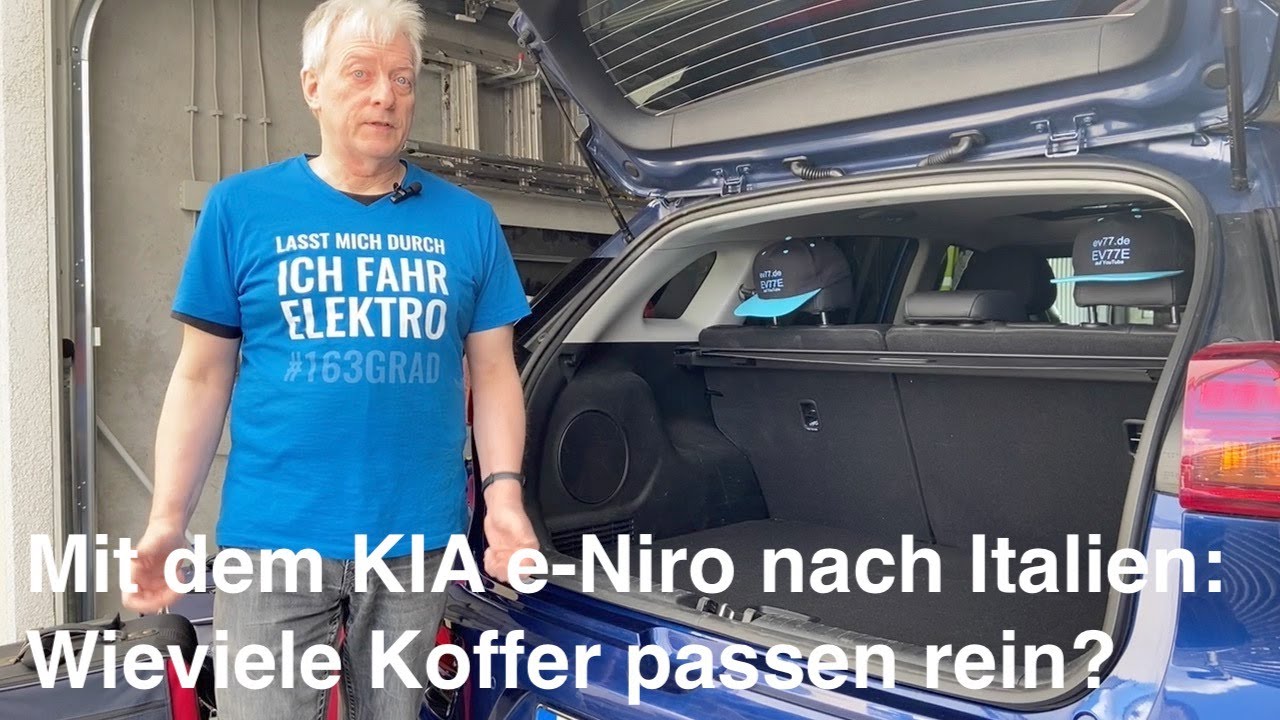 Mit dem KIA e-Niro nach Italien: Wieviele Koffer passen rein?