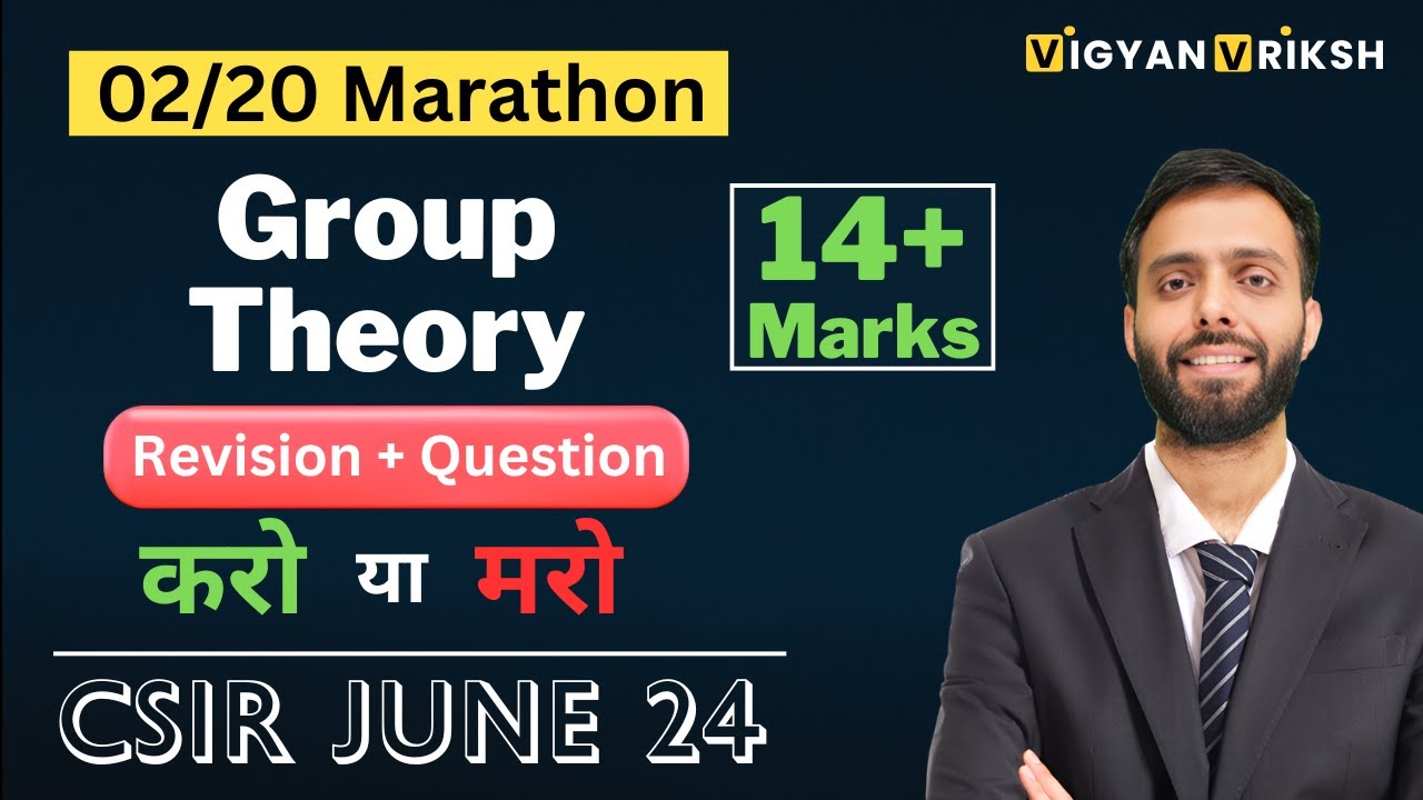 Group Theory | Marathon 02 |  CSIR June 24 #csirnet #chemicalsciences