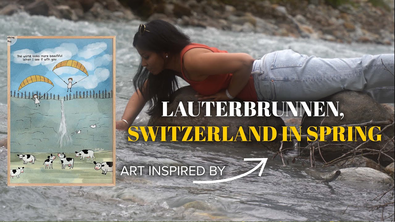 Lauterbrunnen, Switzerland in Spring | Swiss Cows, Waterfalls, Wildflowers & Art Inspired by Nature
