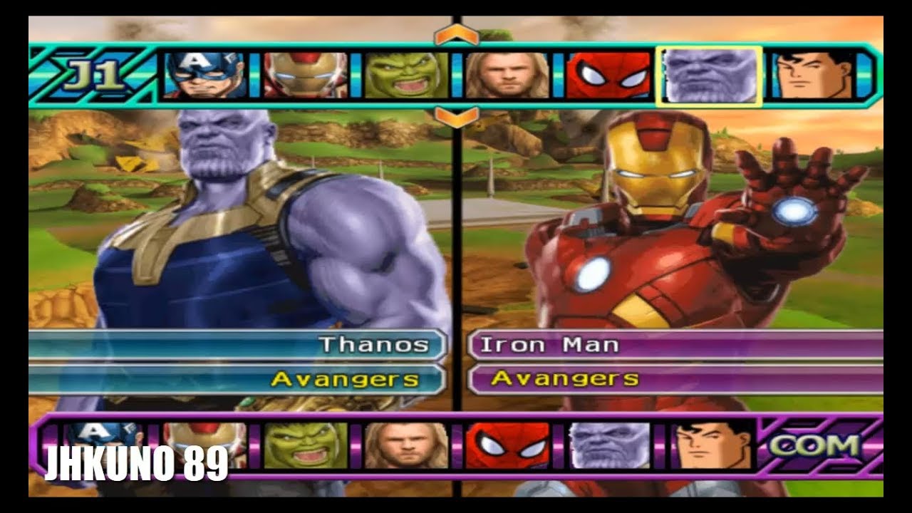 *avengers* THANOS TEAM vs IRON MAN TEAM | DRAGON BALL Z BUDOKAI TENKAICHI 3