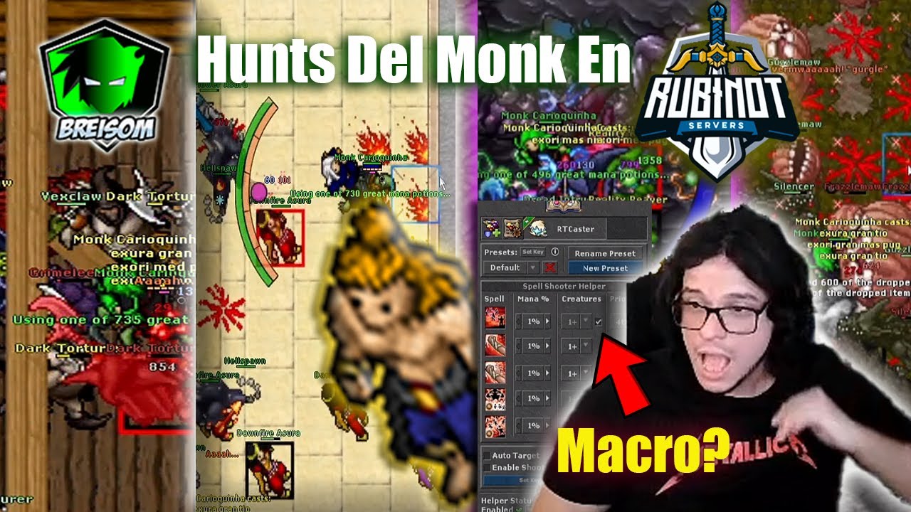 Probe el MONK en RUBINOT! Macros, Hunt finder Profit y Mas! ✅
