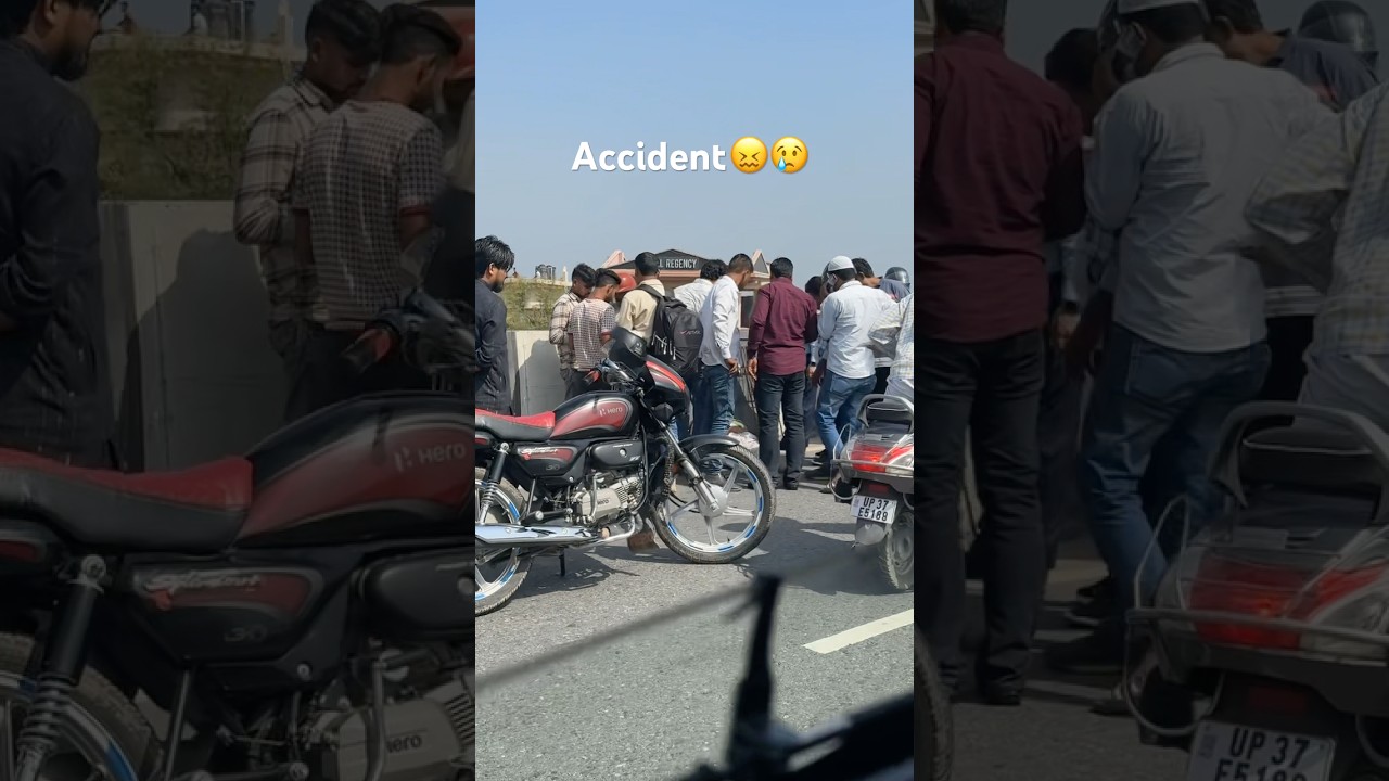 Car hit bike on meerut highway #accident #death #bikeaccident #shocked #highway #roadcut