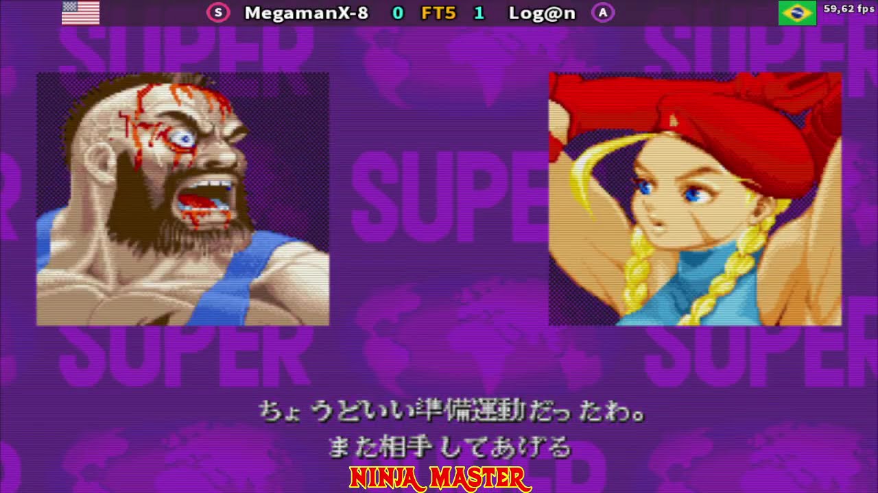 MegamanX-8 🆚 Log@nSuper -  Street Fighter II X - grand master challenge - 3/FTs