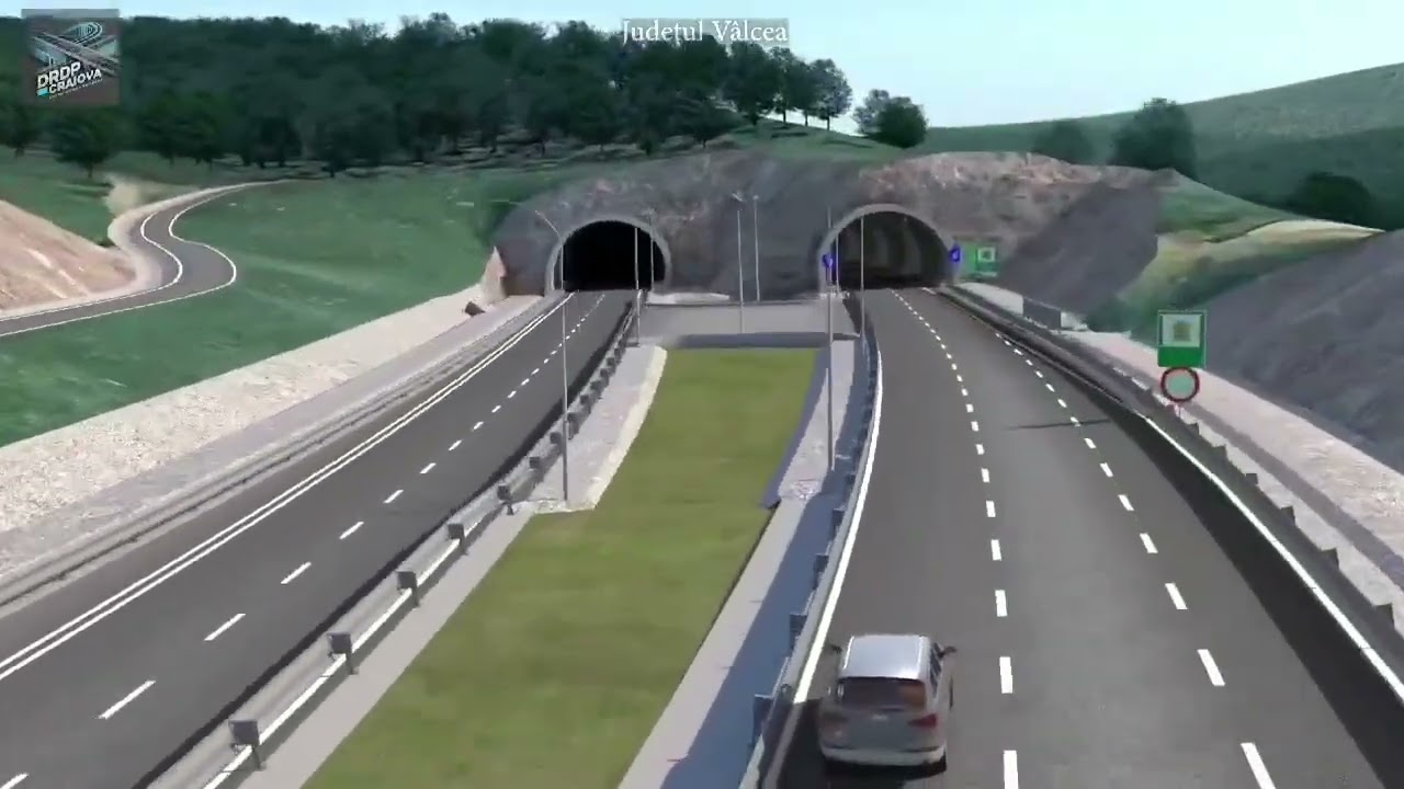 Animate grafica subsectiunea Lazaret Cornetu din Autostrada Sibiu Pitesti.