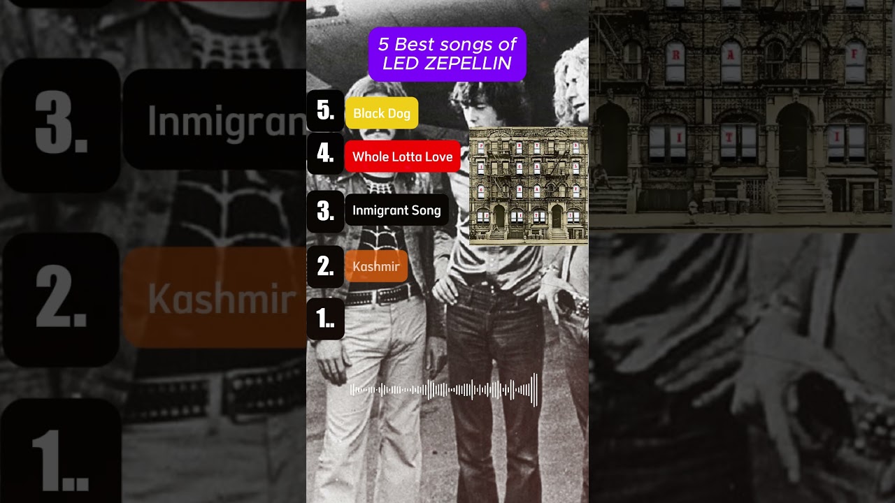 LED ZEPELLIN | 5 Best Songs  #ledzeppelin #rockclassic #toprock