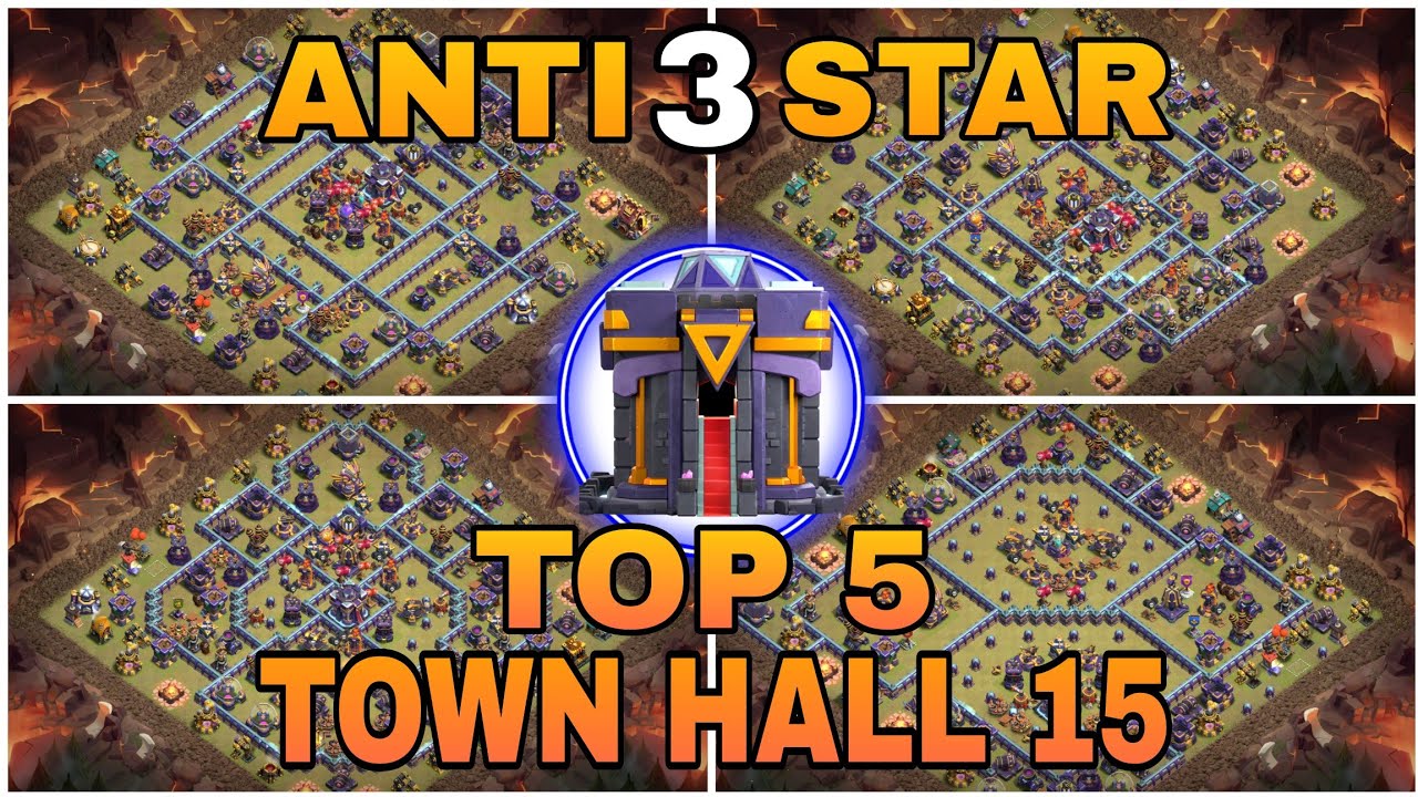 TOP 5 TH15 WAR & CWL BASES 2025 🔥 | Anti 3 Star | Base Links | Clash of Clans 