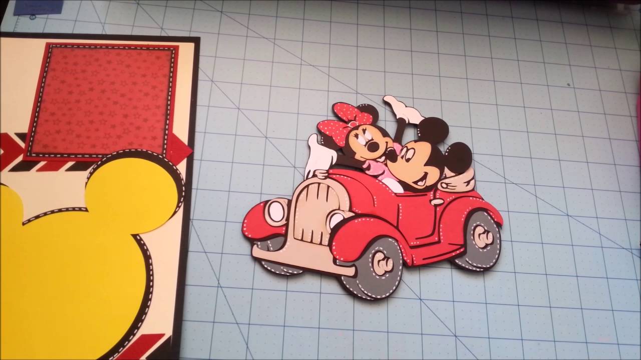 Disney Vacation: Cricut Disney Mickey and Minnie Scrapbook Layout