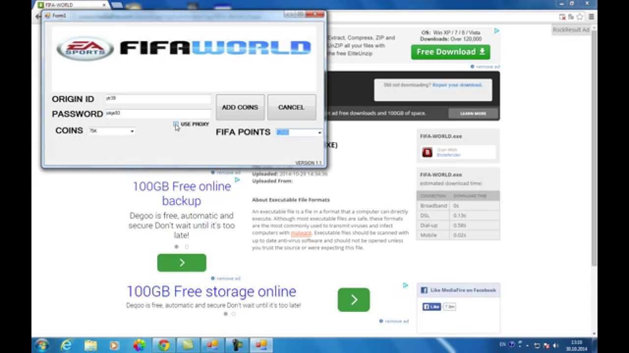 FIFA WORLD COINS GENERATOR V1.1