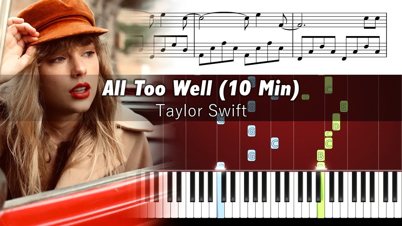 Taylor Swift - All Too Well (10 Minute Version) - Piano Tutorial with Sheet Music