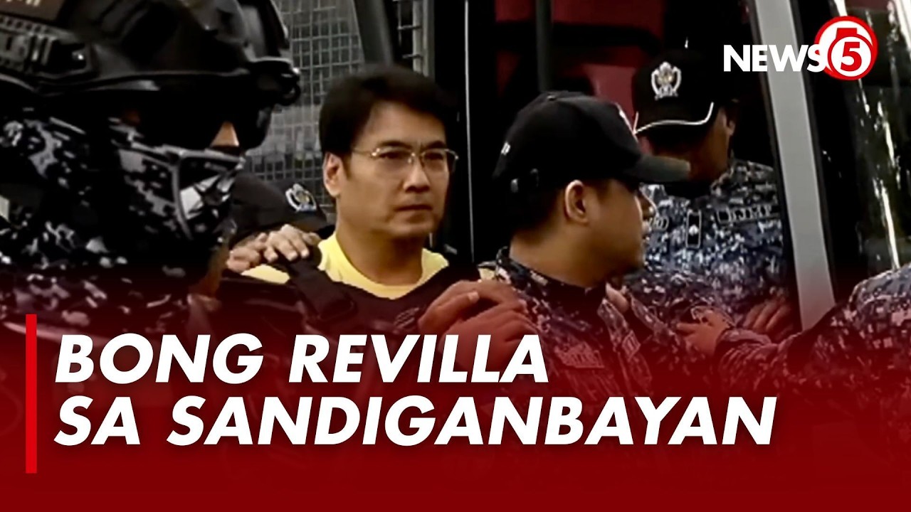 Bong Revilla at kapwa akusado, dumating na sa Sandiganbayan para sa arraignment at pre trial proceed