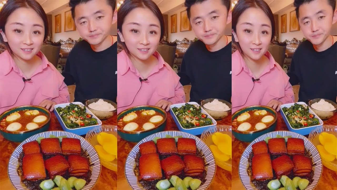 Eating Chinese Family Food / Egg Boil with Noodle Soup / Noodle with kimchi / Pig Feet Recipe /
