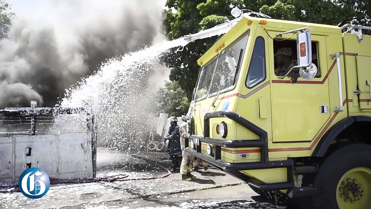 Fire at garages on Marescaux Road