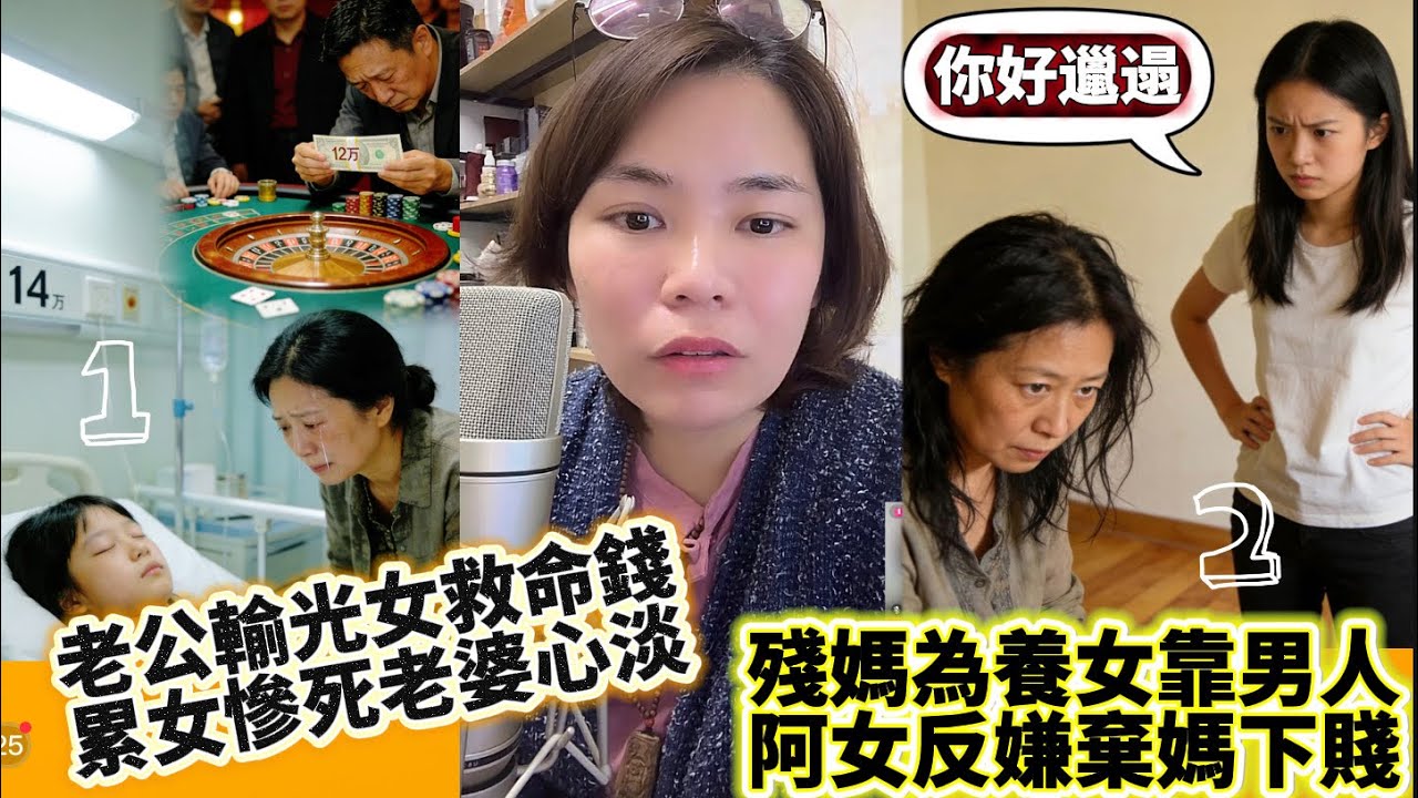 老公輸光女救命錢，累女慘死老婆心淡/殘媽為養女靠男人，阿女反嫌棄媽下賤 #情感 #廣東話 #情感故事 #分享 #婚姻 #諸事姐