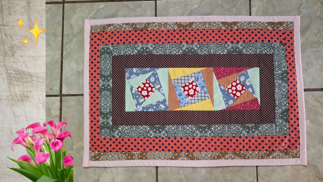 Tapete Econômico Com Bloco de Patchwork Fácil #parainiciantes 