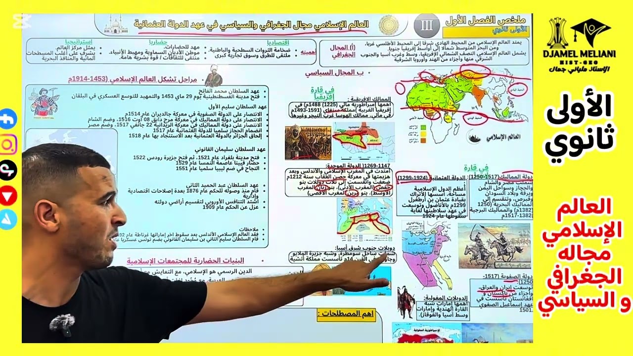 أول درس تاريخ للسنة الأولى ثانوي: التطور الحضاري للعالم الإسلامي (شرح كامل) ‏