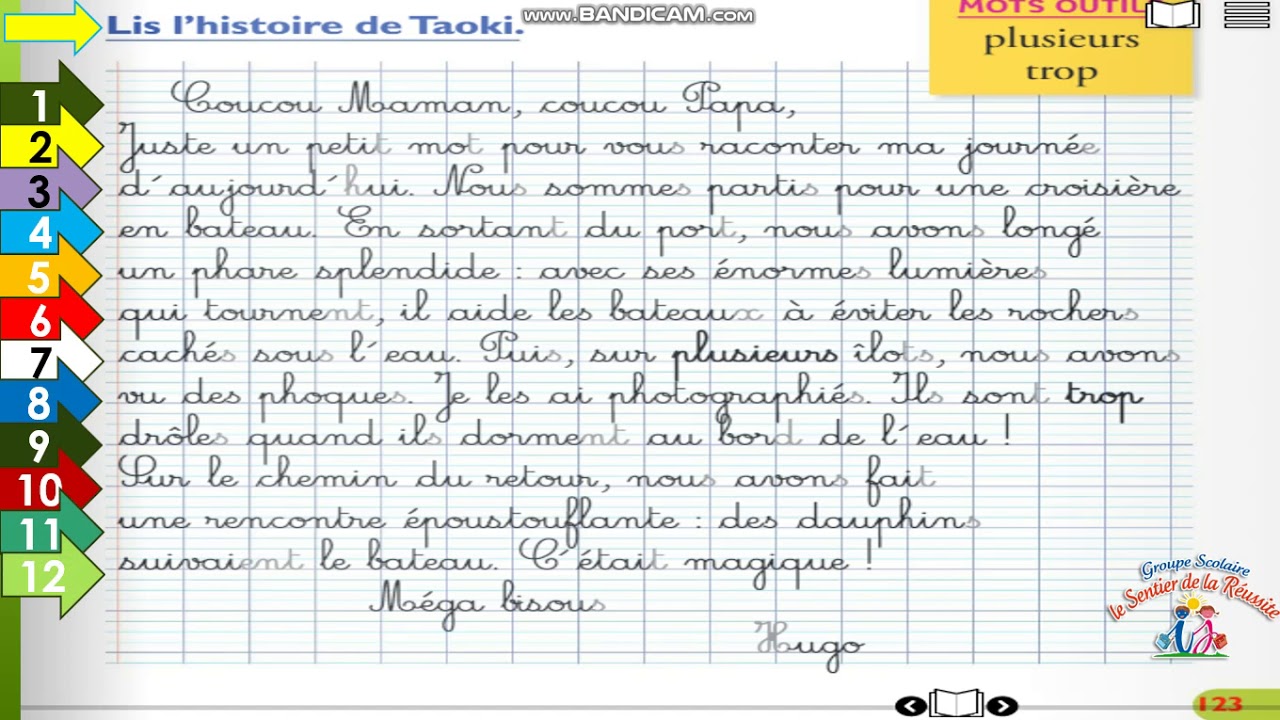 lecture de l'histoire de Taoki de la page: 122