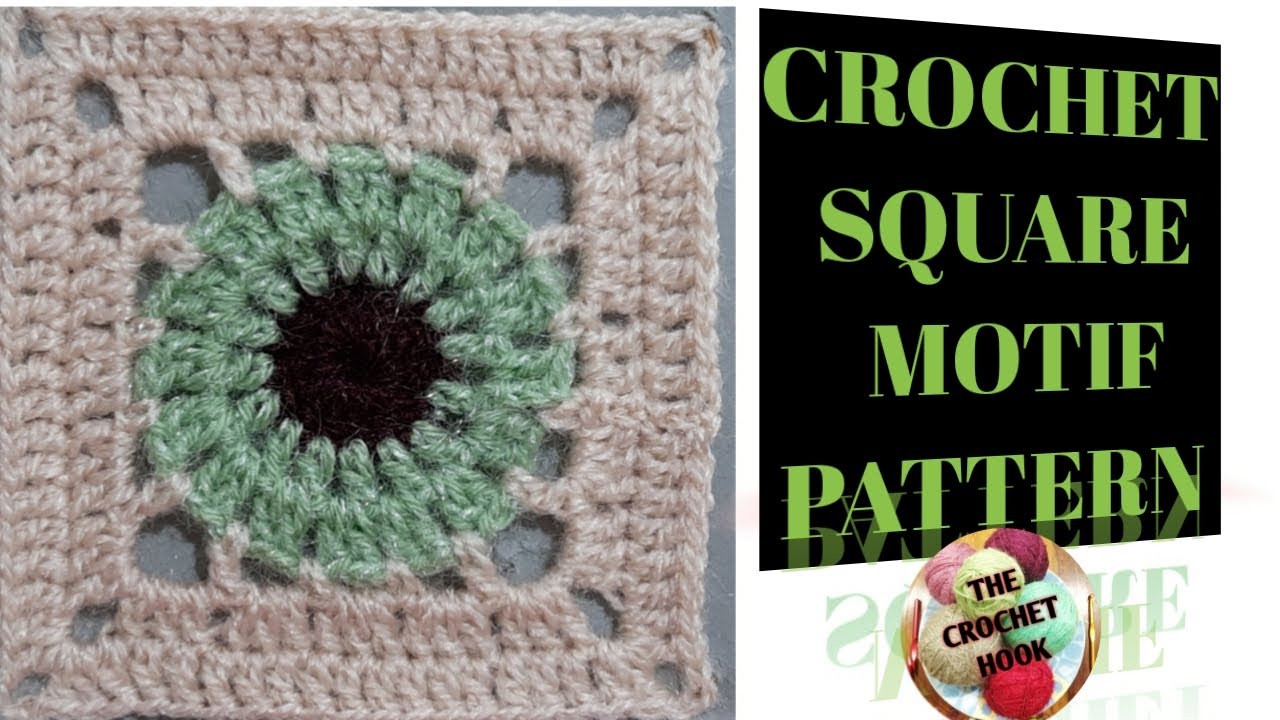 CROCHET SQUARE MOTIF PATTERN | CROCHET PATTERN 🧡