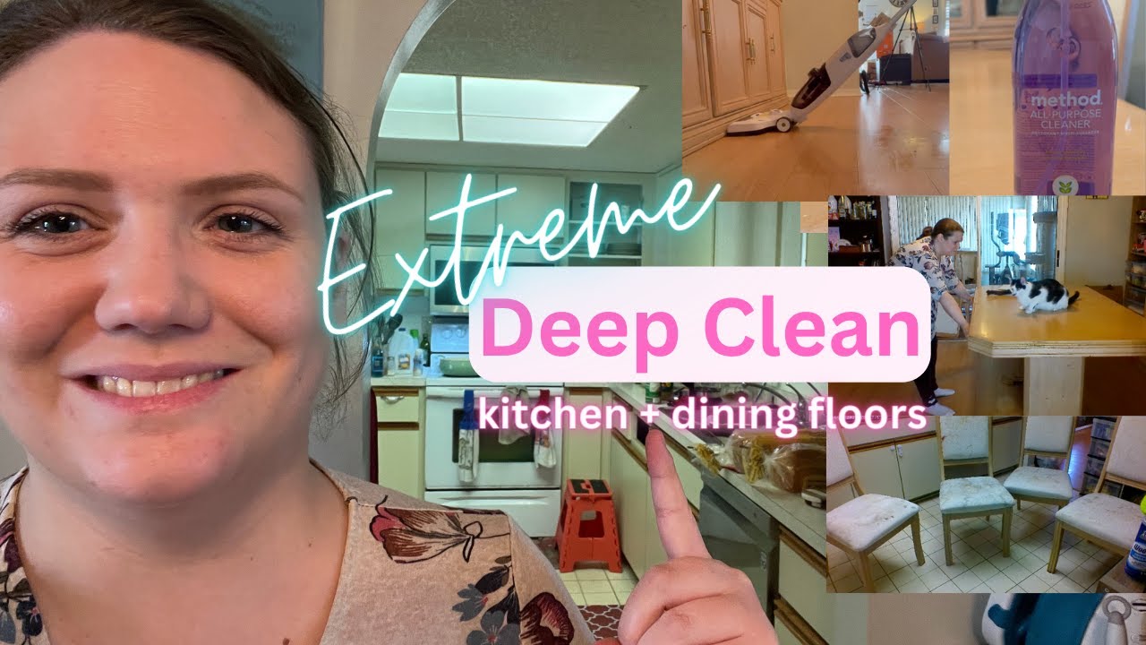 EXTREME DEEP CLEAN | KICHEN + DINING ROOM FLOORS | TINCO FLOOR WET DRY VAC | UPHOLSTERY CLEANING
