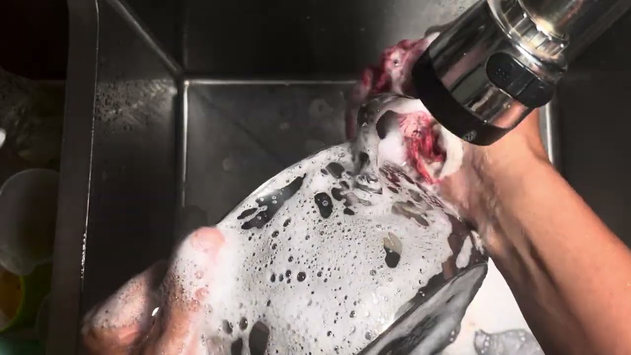 ASMR Kitchen Cleaning – Washing Plates & Glasses (Day 35)