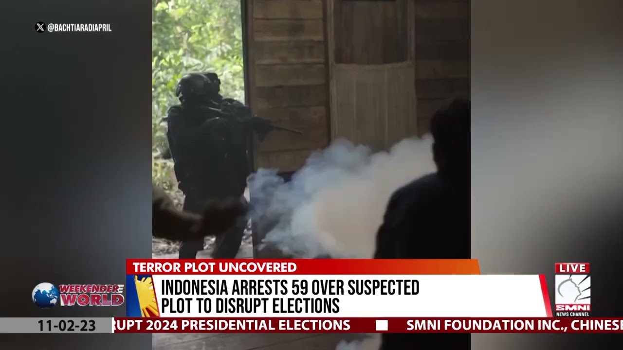 Indonesia arrests 59 over suspected plot to disrupt elections